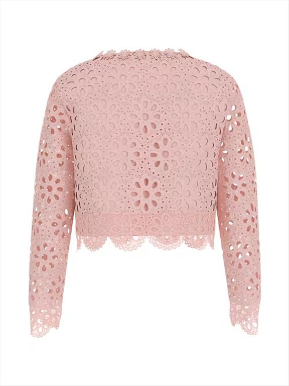 BLAZER BAMBINA ROSA INTARSIATO GUESS.