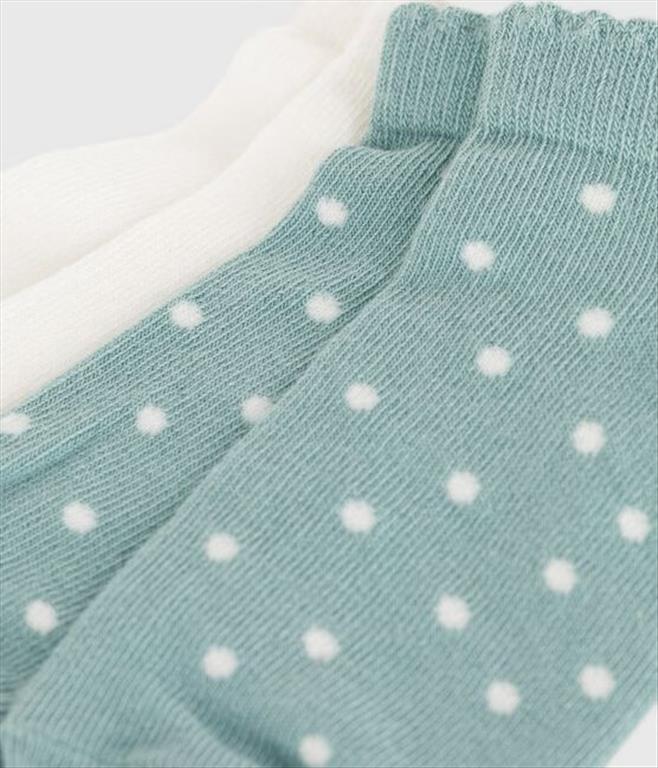 Petit Bateau 2 paia di calzini in cotone a pois bambina