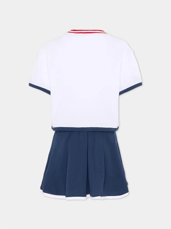 SET DUE PEZZI T-SHIRT GONNA PLISSETTATA PER BAMBINA