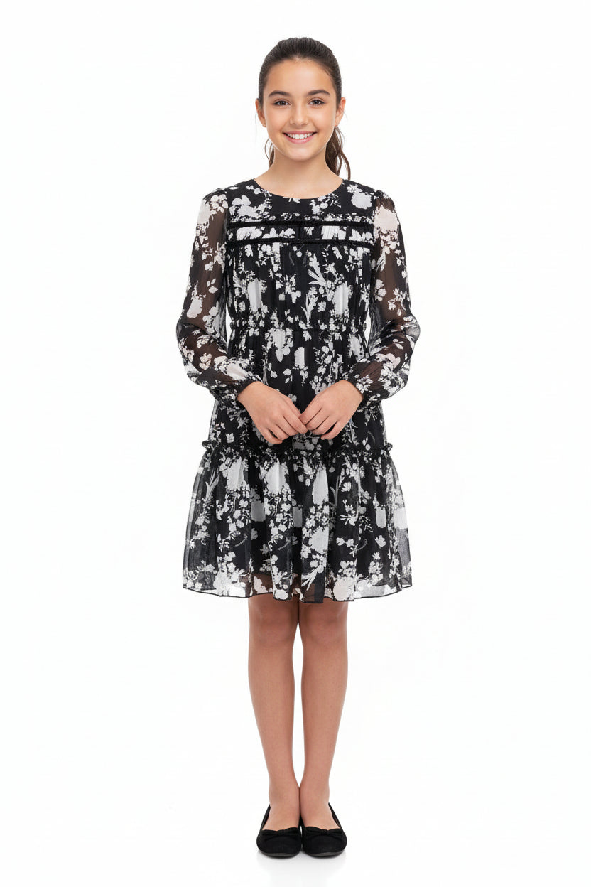 ABITO BIANCO E NERO BAMBINA