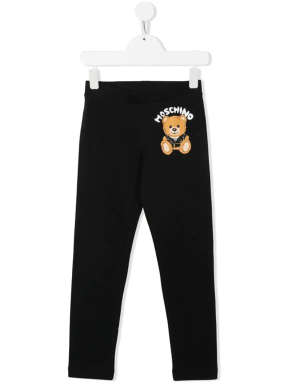 Leggings Moschino nero con Logo Iconico.
