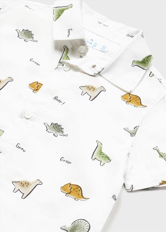 CAMICIA BIANCA DINOSAURI