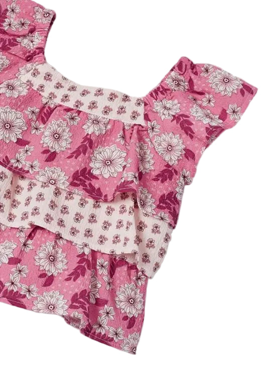 BLUSA STAMPATA COMBINATA