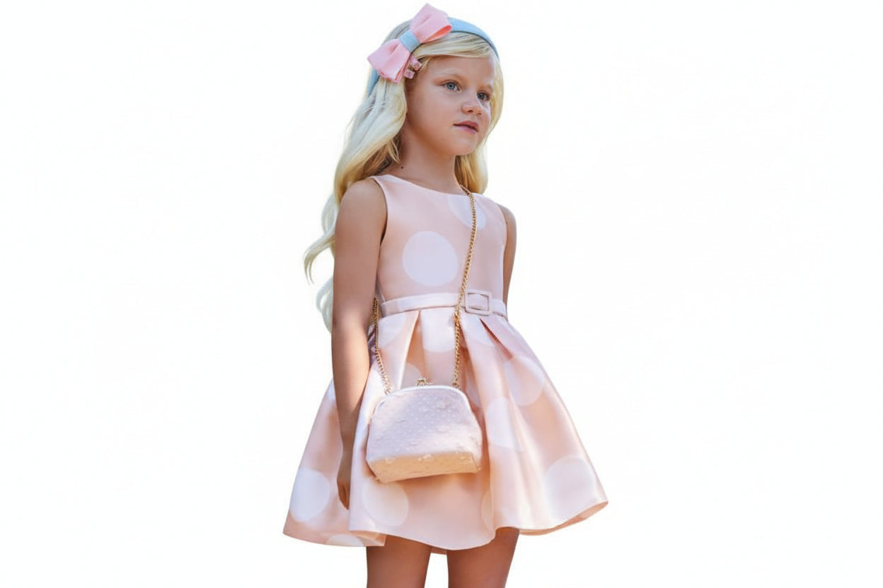 VESTITO MIKADO A POIS