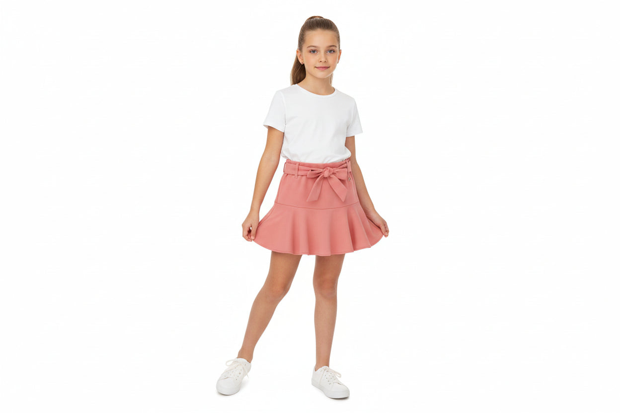 DIXIE monochromatic circle skirt for girls
