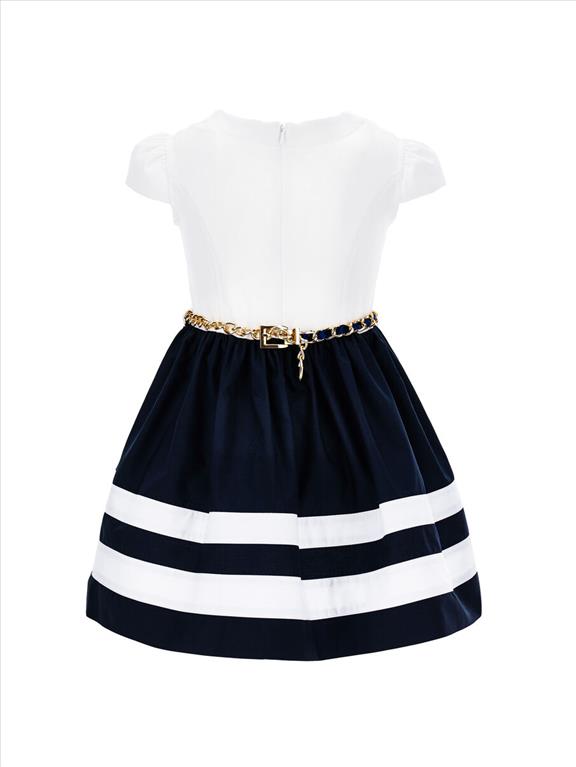 Abito popeline con cintura a catena MONNALISA.