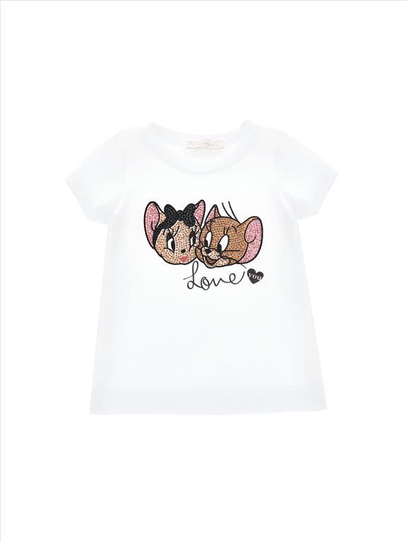 T-shirt strass Jerry e Toots MONNALISA