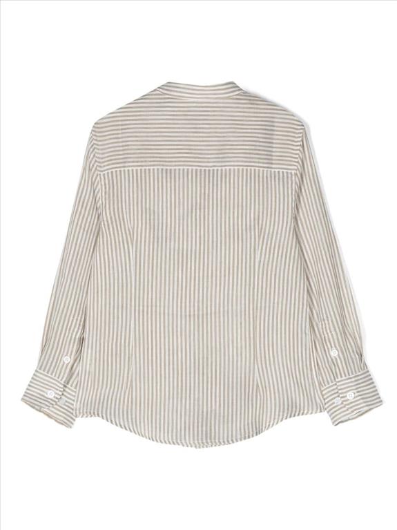 Fay camicia a righe bambino in misto lino