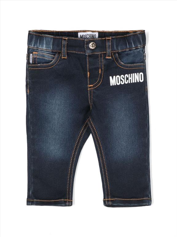 Denim Moschino Baby logo orsetto.