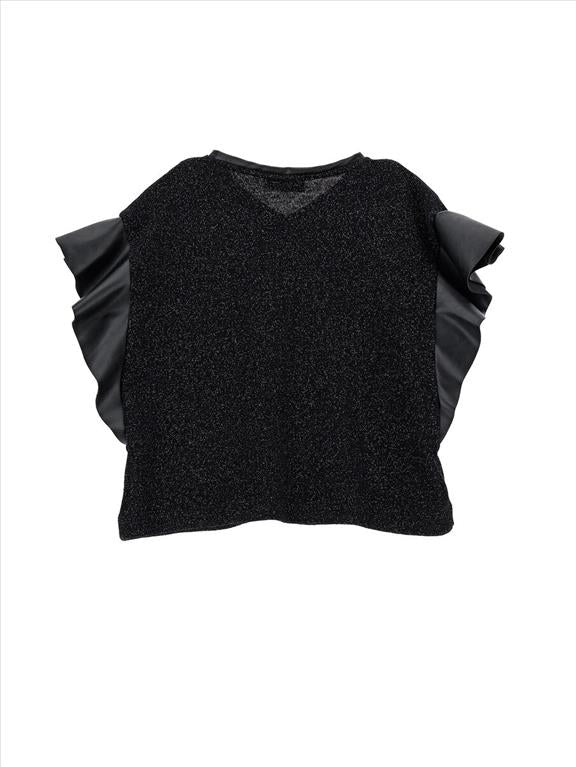 Blusa lurex con manicotti