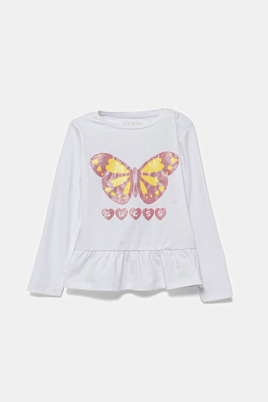 Guess t-shirt manica lunga in cotone