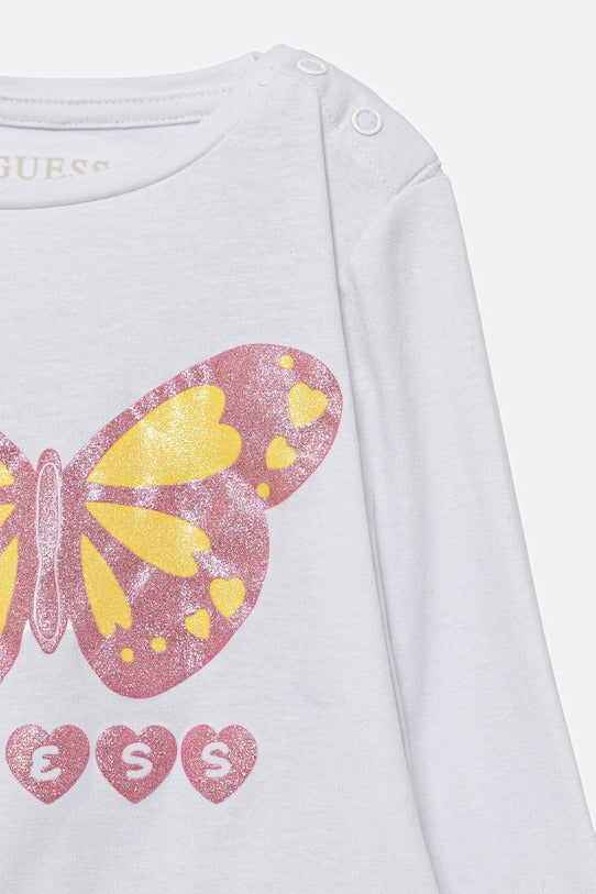 Guess t-shirt manica lunga in cotone