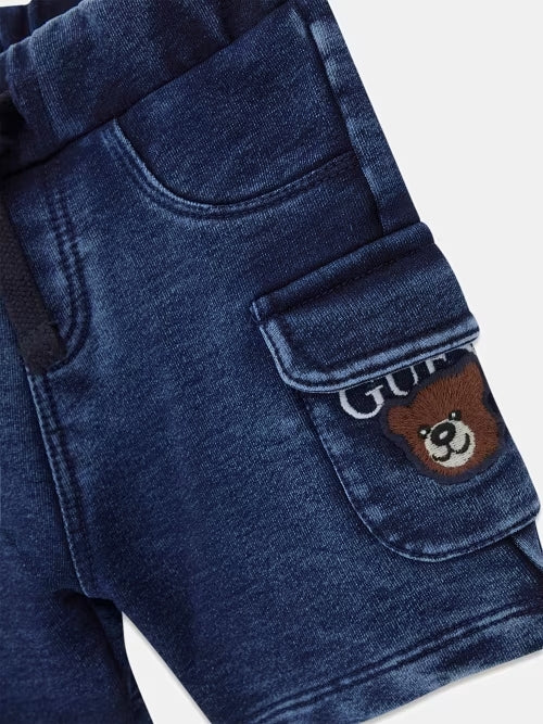 T-SHIRT + KNIT DENIM PANT SET