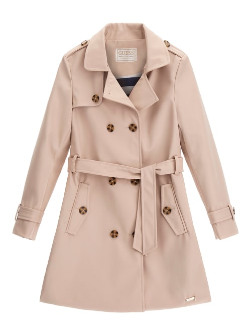 Beige Regular Fit Trench Coat