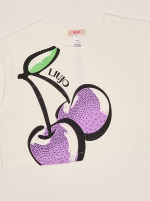 Girl's T-shirt in stretch cotton