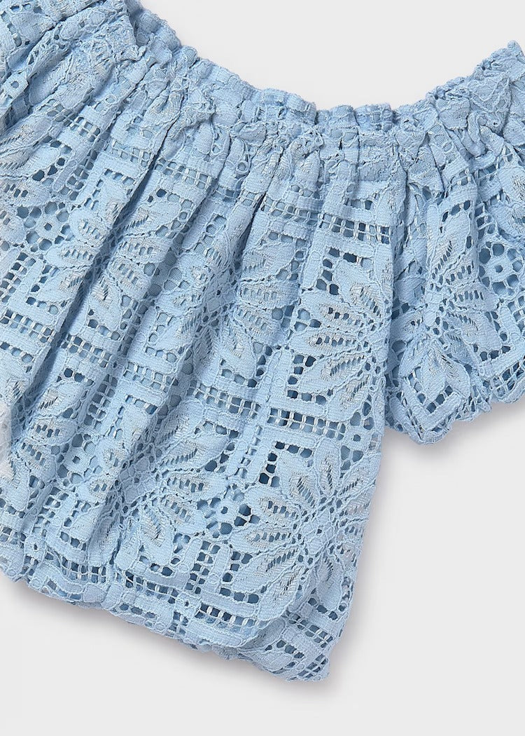 Blusa Pizzo Celeste Mayoral