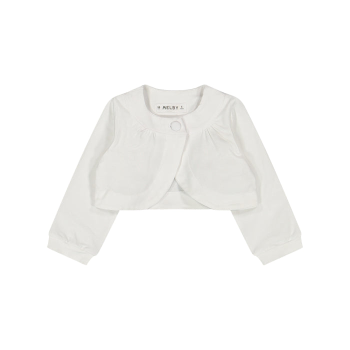 Coprispalle Bianco In Jersey Mezza Stagione Da Neonata - Melby