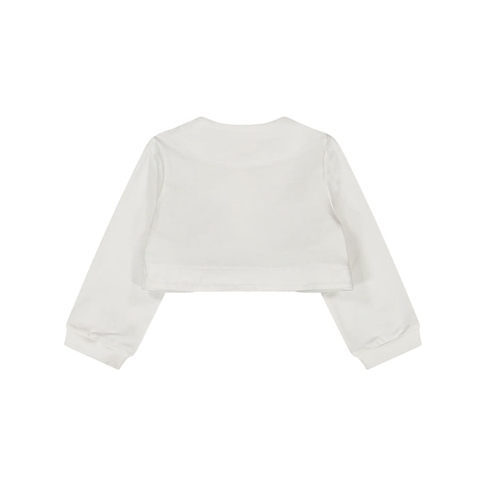 Coprispalle Bianco In Jersey Mezza Stagione Da Neonata - Melby