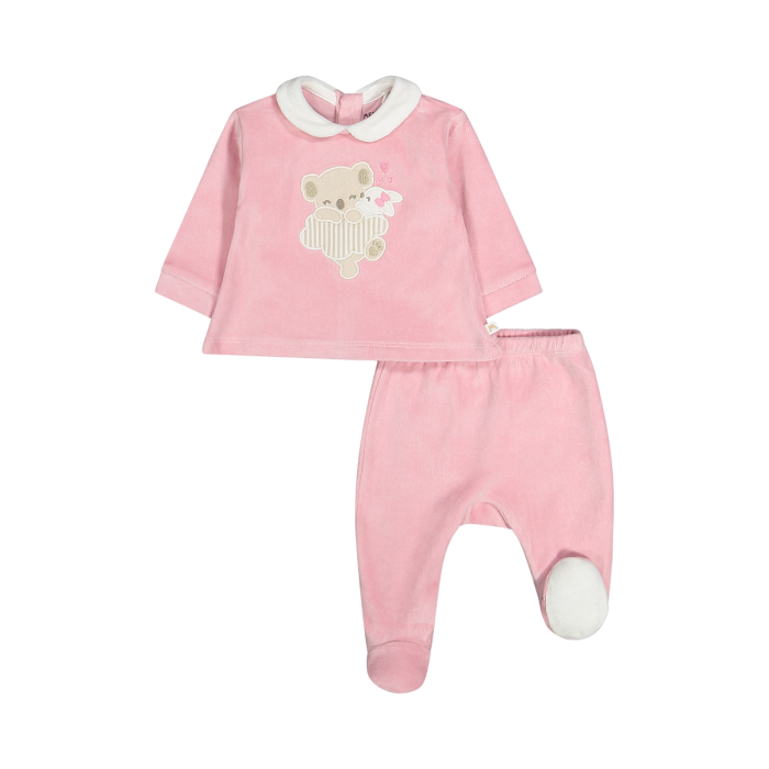 Completo newborn in ciniglia misto cotone bio