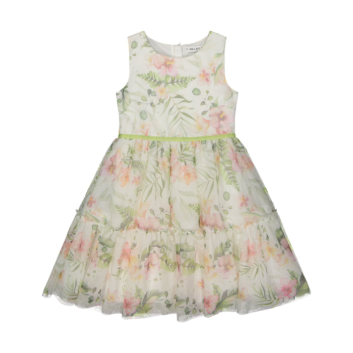 Vestito in tulle stampato per ragazza