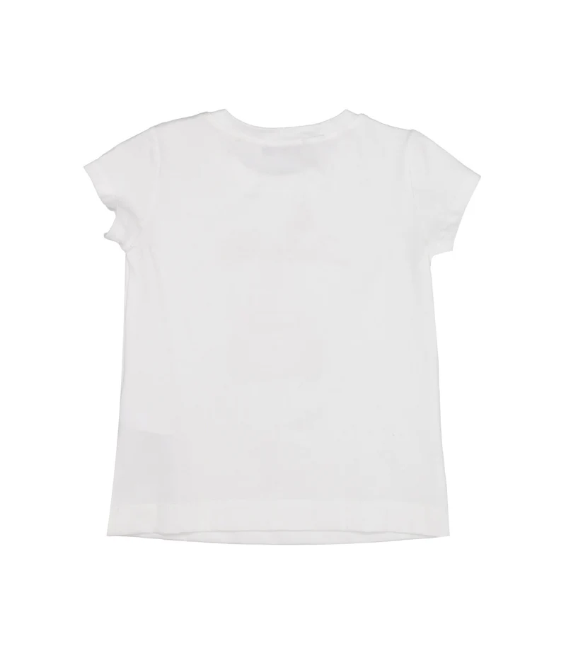 T-shirt per bambina Monnalisa bianco con stampa
