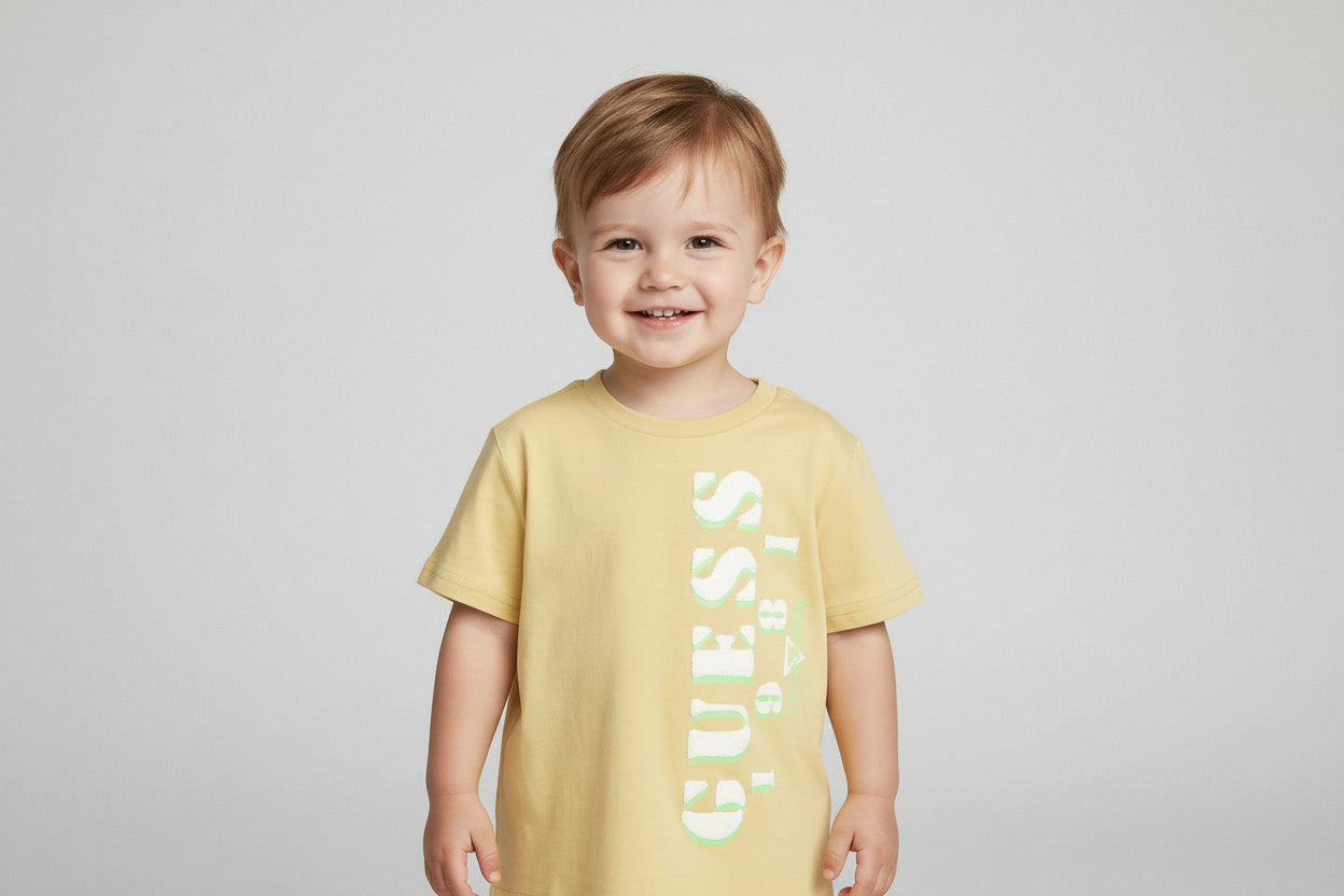 T-SHIRT IN COTONE GIALLO CHIARO