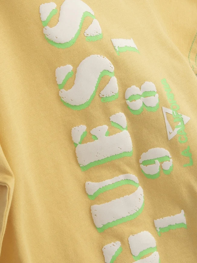 T-SHIRT IN COTONE GIALLO CHIARO