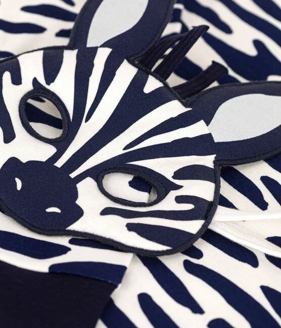 PIGIAMA TRAVESTIMENTO BAMBINO IN COTONE CON ZEBRA STAMPATA