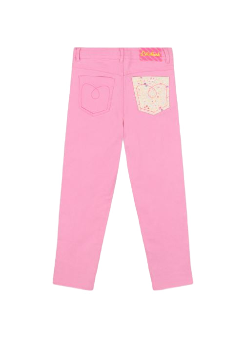 Pantalone Rosa Billieblush con tasca glitterata