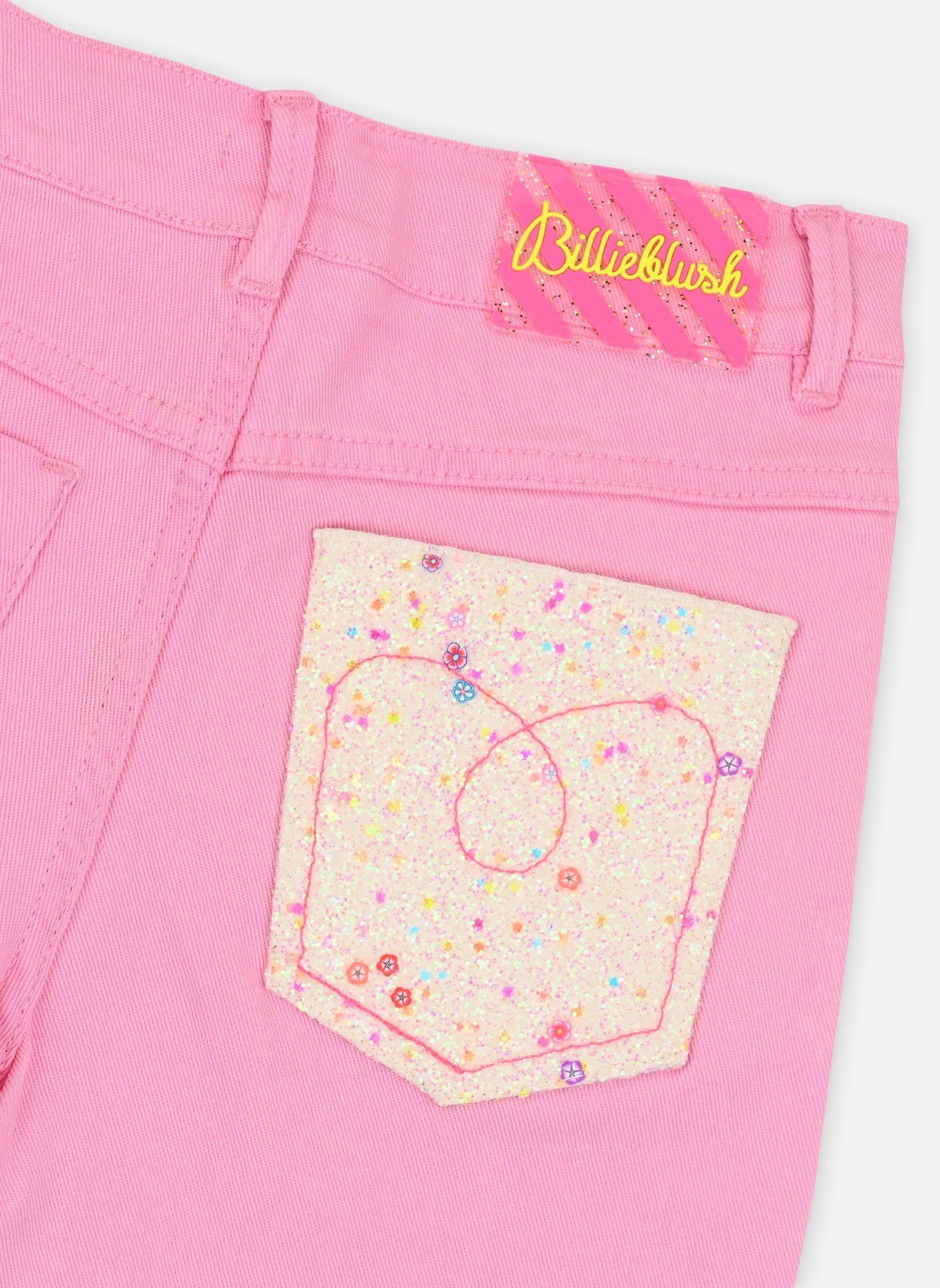 Pantalone Rosa Billieblush con tasca glitterata