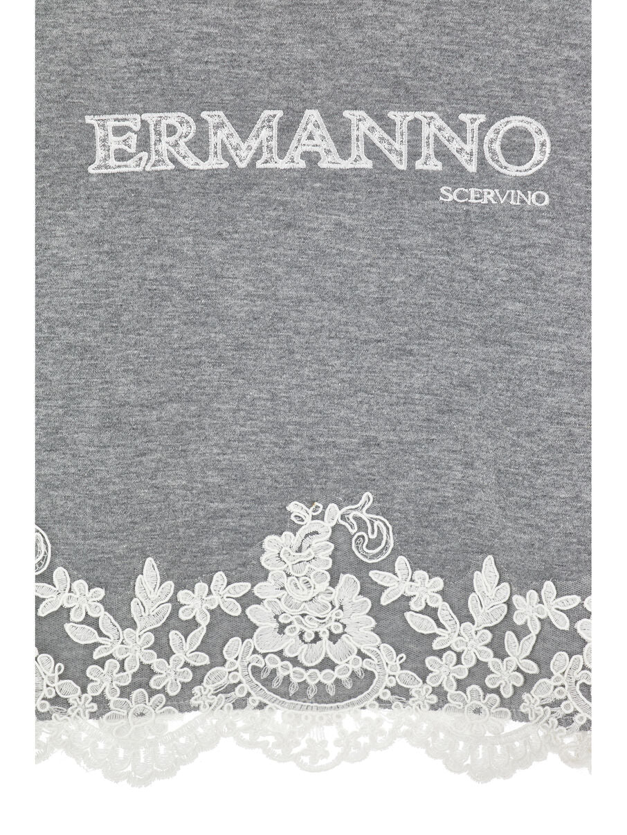 Felpa Bimba logo ricamato e bordo in pizzo Ermanno Scervino