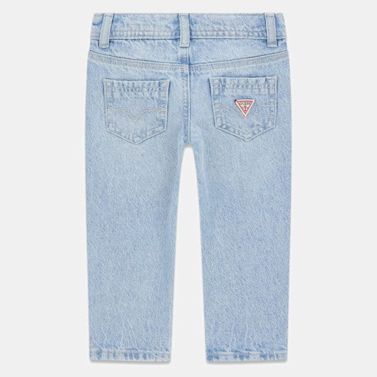 Jeans a gamba dritta con patch logo