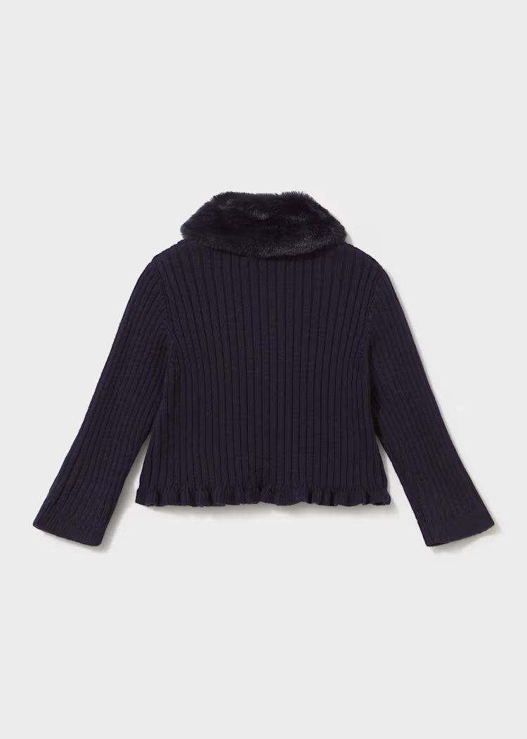 Cardigan con colletto pelliccia Bimba Mayoral