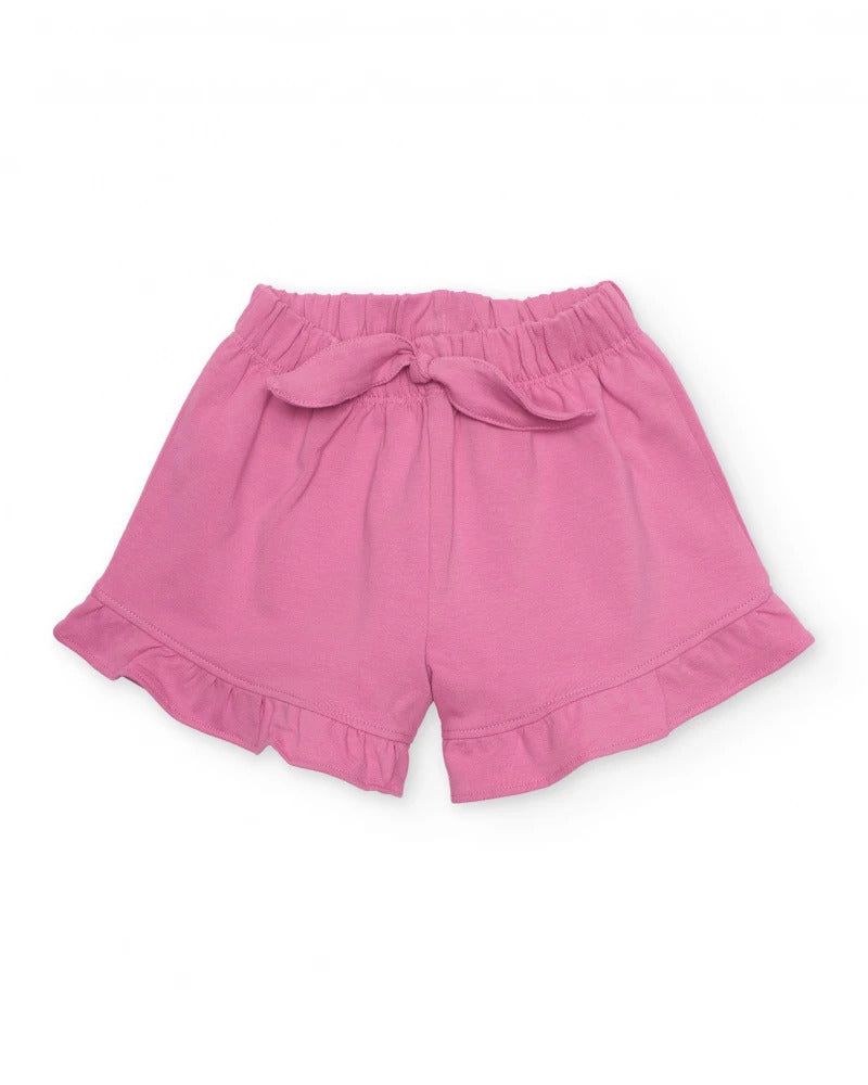 Girls' knitted outfit with floral graphic