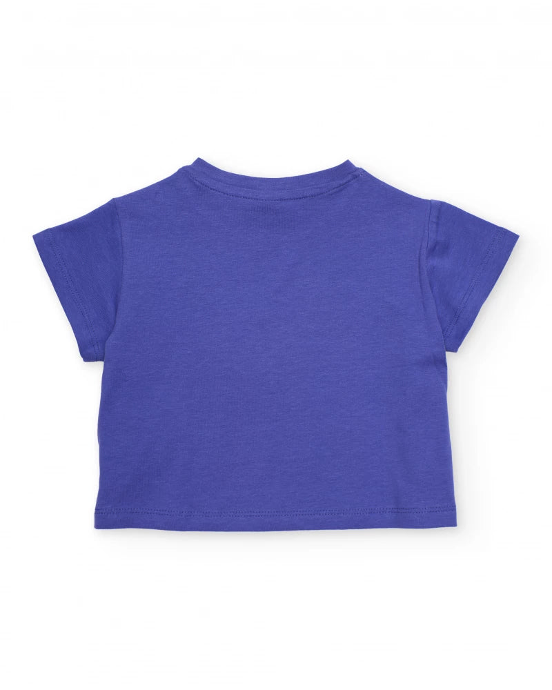 Girls' knitted outfit with abstract print
