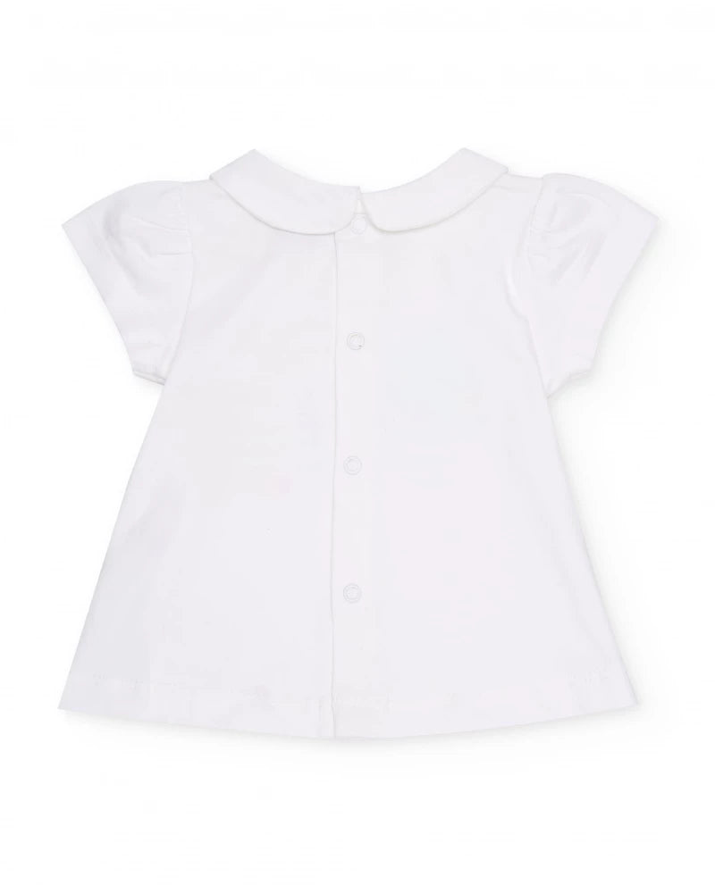 Completo in maglia per neonato a righe