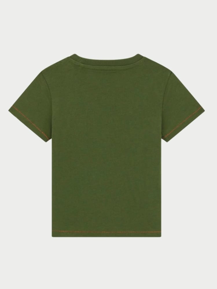 Guess t-shirt kids in cotone verde con logo