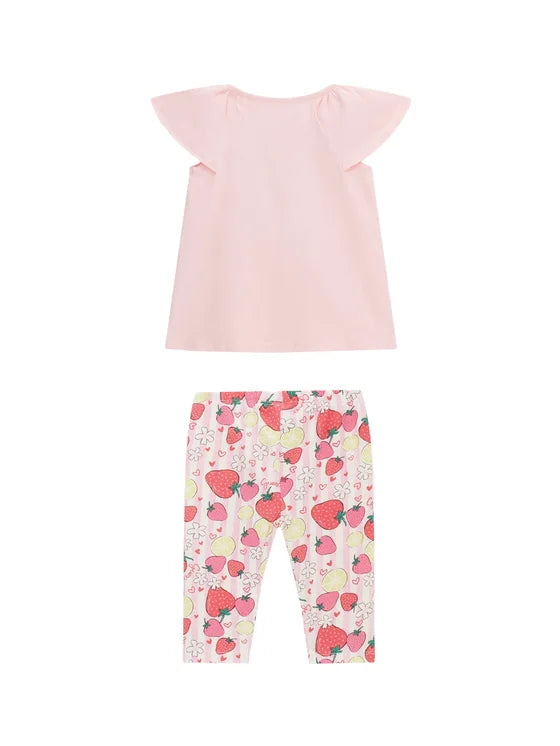 Completo T-shirt e leggings Rosa Regular Fit