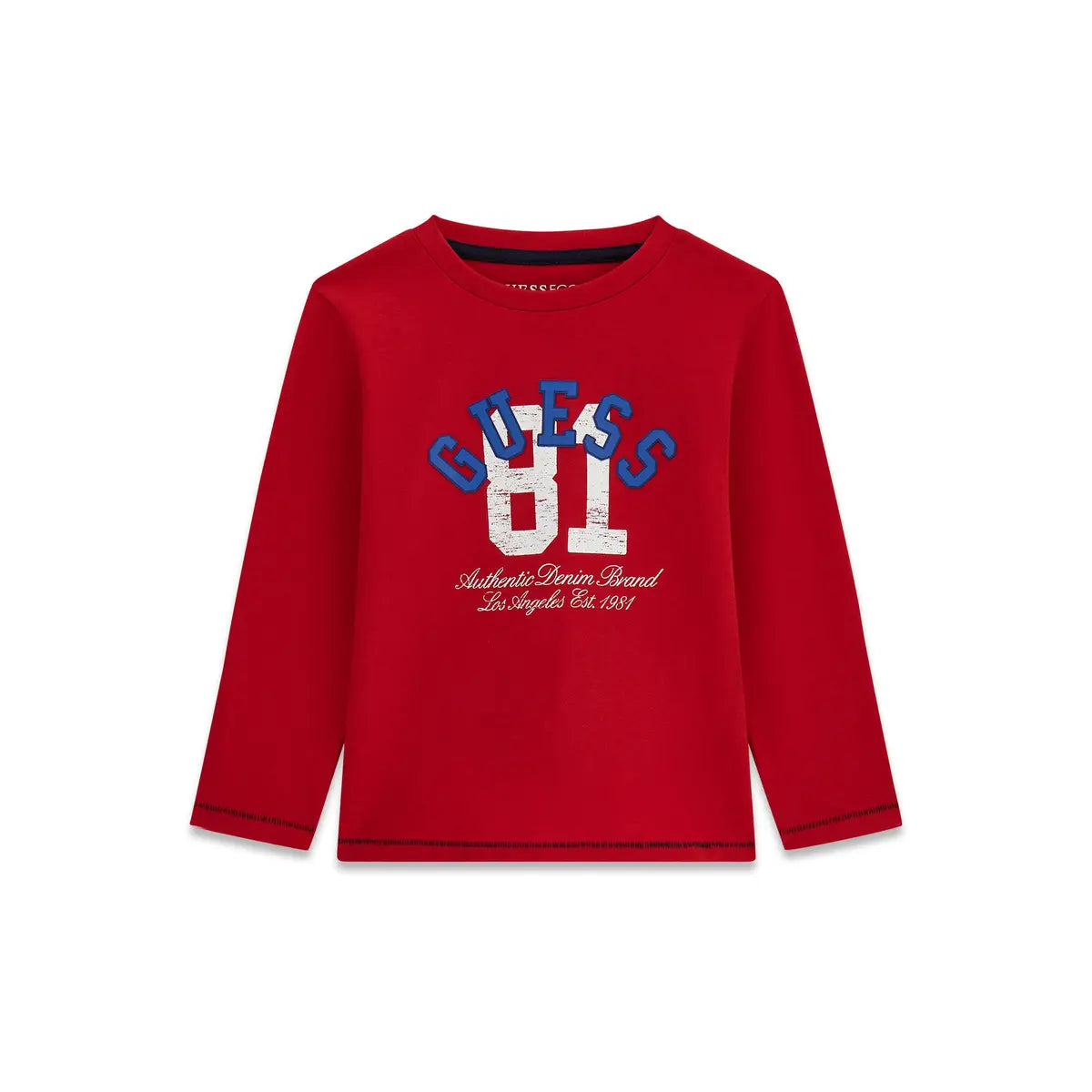 T-shirt a maniche lunghe con logo Guess