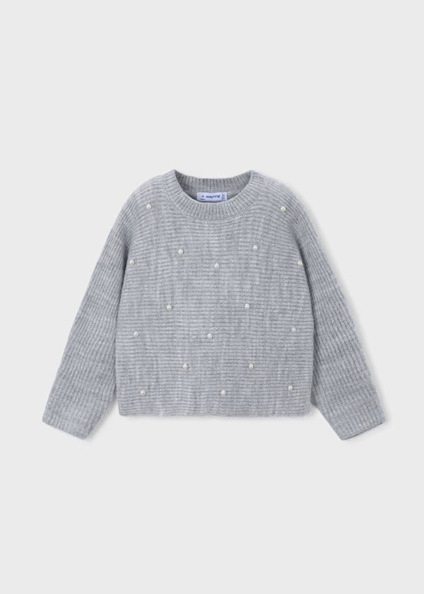 Maglione a maglia con perle bambina Mayoral
