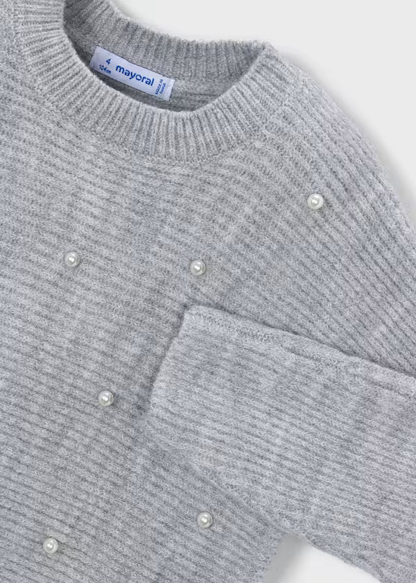 Maglione a maglia con perle bambina Mayoral
