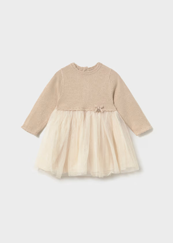 Vestito combinato tulle neonata Mayoral