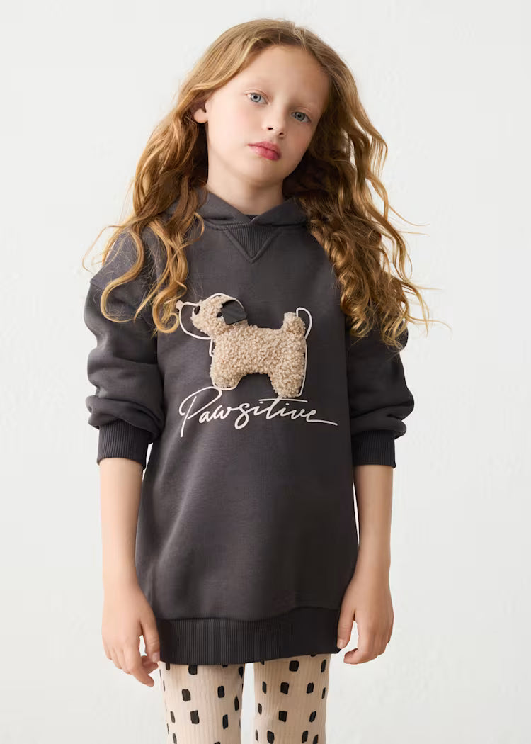 Vestito felpa con cappuccio bambina Mayoral