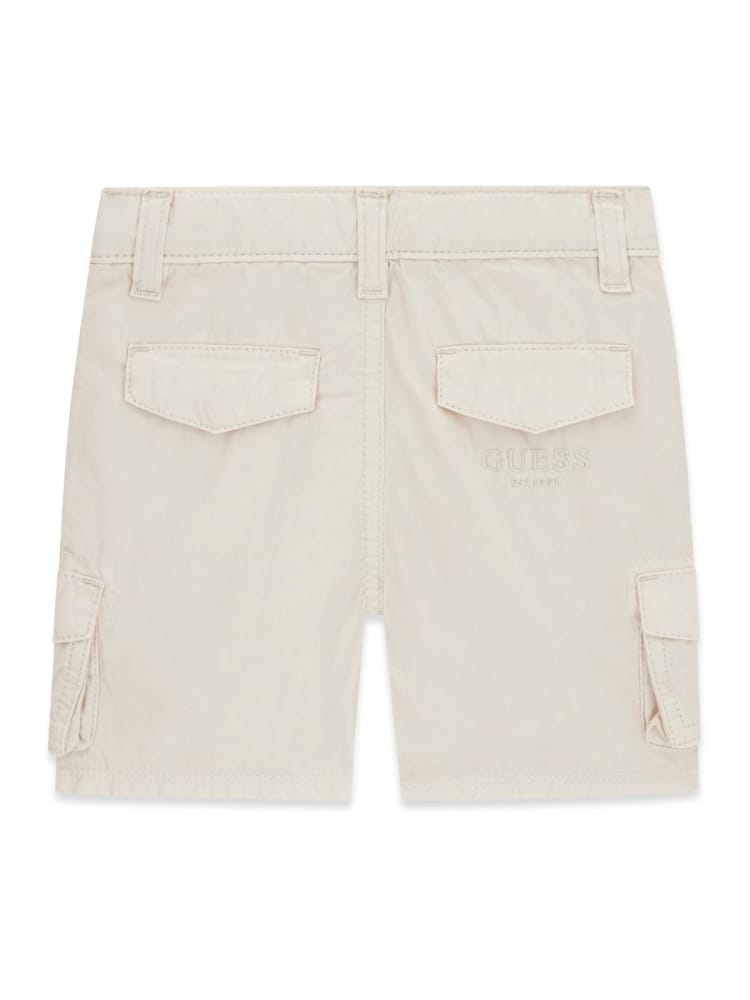Guess pantaloncini kids cargo beige in popeline rigido