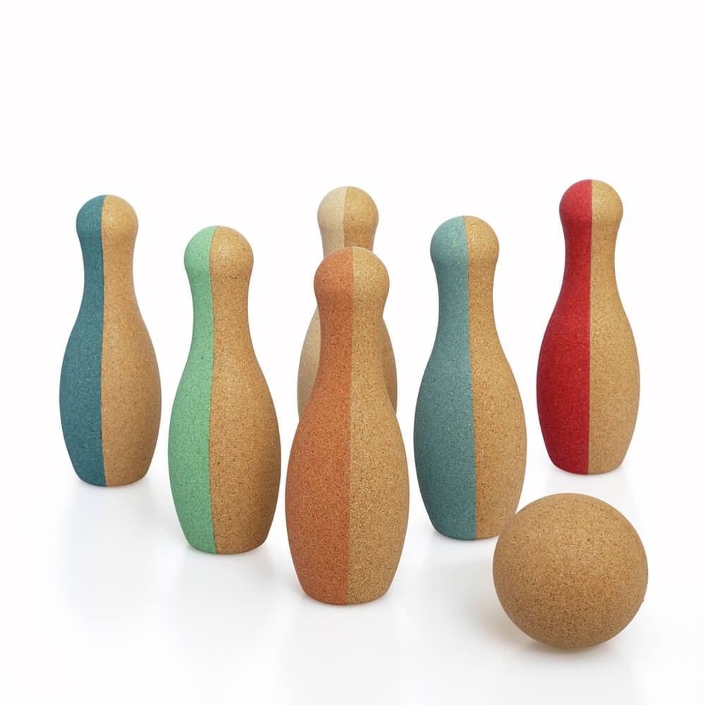 Gioco di bowling per bambini in sughero