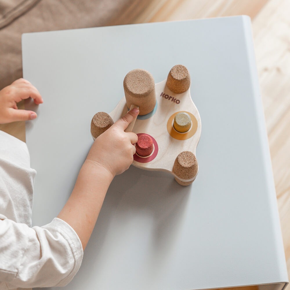 Cork tapping toy - Rainbow