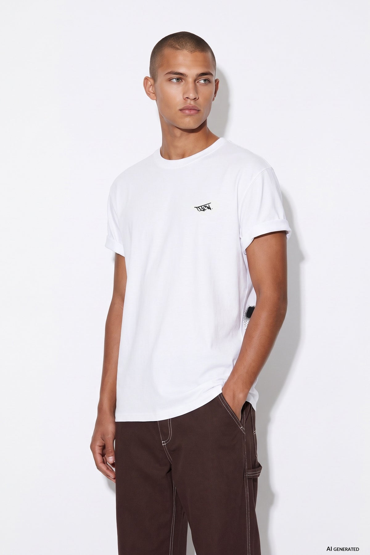 White Oversize Graffiti Tee Tiffosi