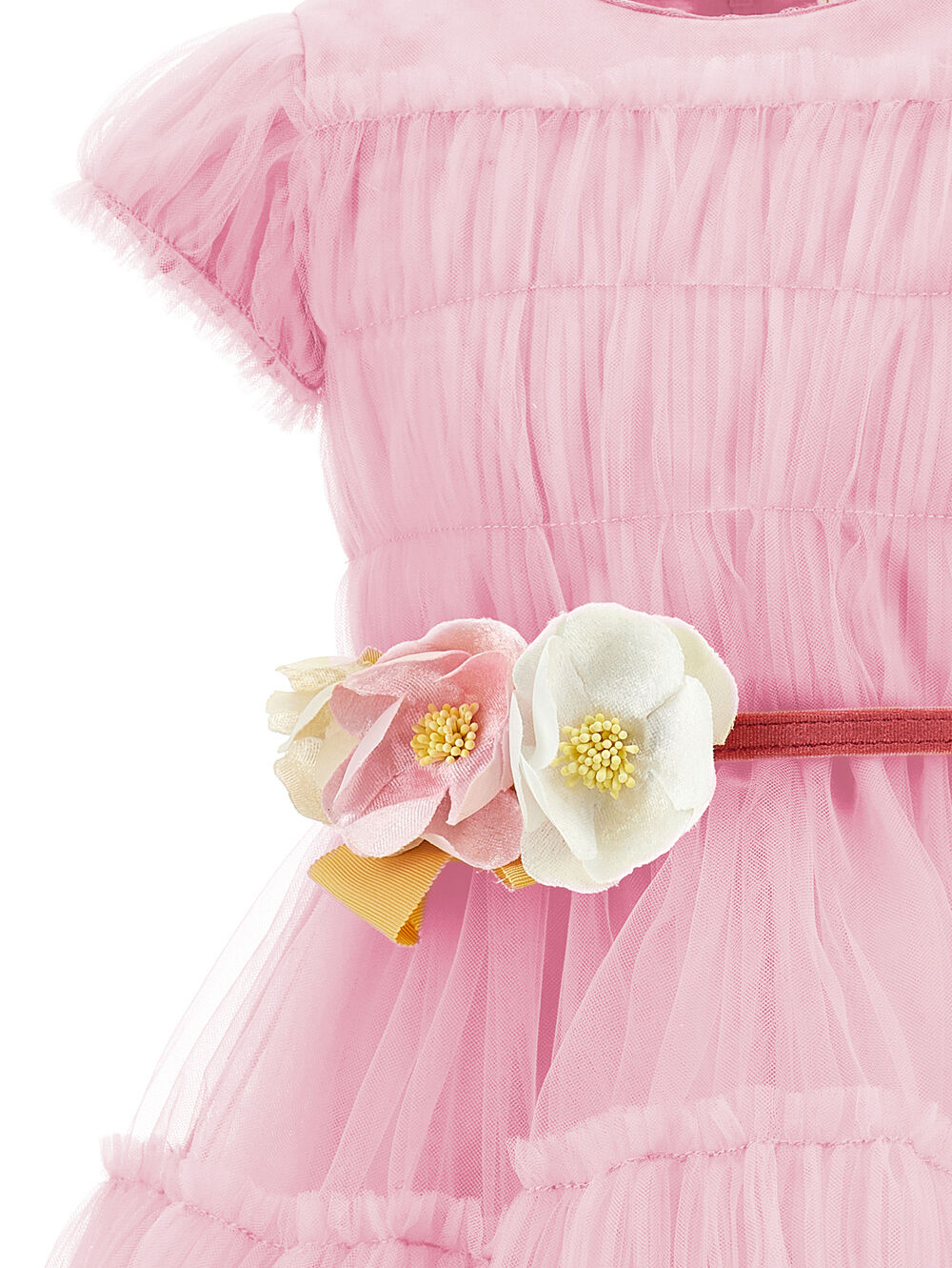 Abito tulle increspato