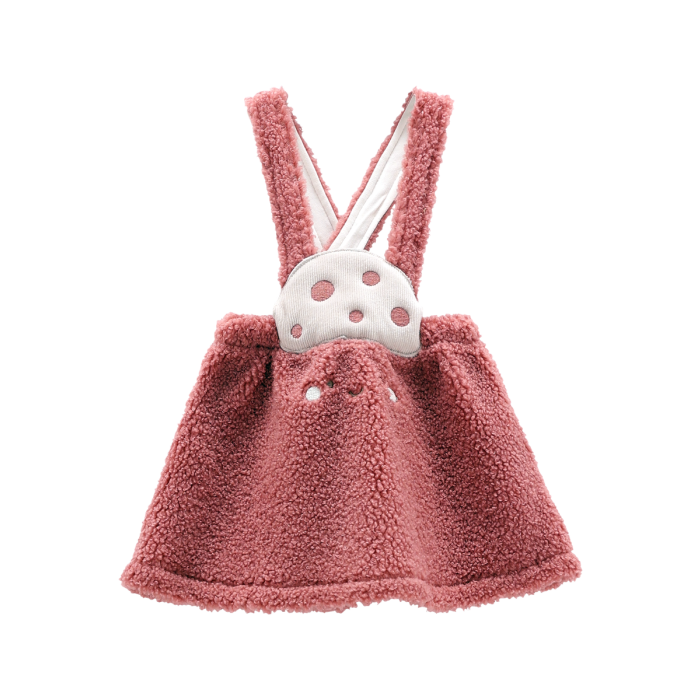 Completo Salopette Pelliccia e Body Cotone Melby
