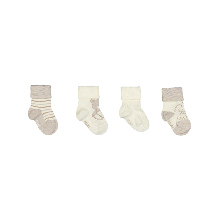 Set 4 Paia Calzini in Cotone con Orsetto Melby